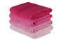 Aucune Juego de 4 toallas de mano - 50 x 90 cm - Rosa